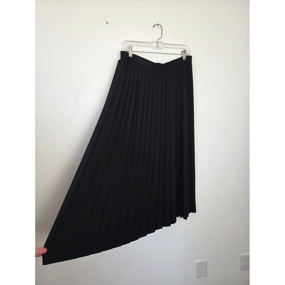 Vintage Doncaster Pleated Maxi Skirt Black Size 12 Academia Whimsygoth Victorian